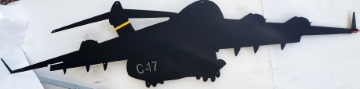 c17 military airplane metal wall art